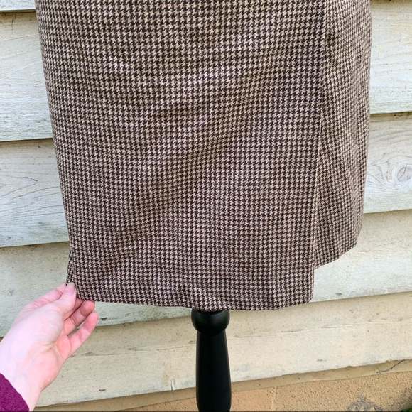Vintage 90s Talbots Plaid Houndstooth Mini Skirt - Picture 10 of 15